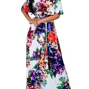 Xenia Floral Printed Strapless Maxi Dress main image 0